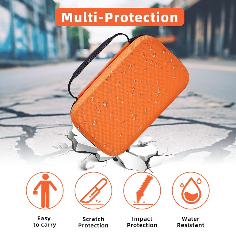 HESPLUS Hard Case for Klein Tools ET310 AC Circuit Breaker Finder Electric Tester & 80016 Tool Kit & RT250 GFCI Outlet Tester and Accessories Electrical Tools Storage Organizer Bag, Orange(Case Only) - Image 4